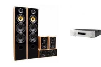 JBL MA710 WHT + TAGA HARMONY TAV-606v3 oak