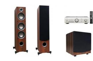 DENON PMA-600NE S + TAGA HARMONY TAV-607F + TSW-80 walnut