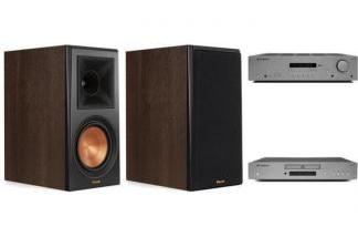CAMBRIDGE AUDIO AXR85 + AXC35 + KLIPSCH RP-500M walnut
