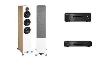 YAMAHA A-S201 + CD-S303 + ELAC REFERENCE F5 dąb