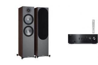 YAMAHA A-S501 + MONITOR AUDIO BRONZE 500 (orzech)