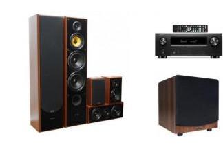 DENON AVR-X2800H DAB + TAGA HARMONY TAV-606v3 + TSW-80 walnut