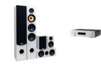 JBL MA710 WHT + TAGA HARMONY TAV-506 białe