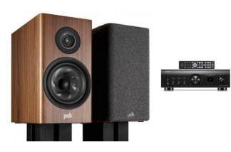 DENON PMA-1700NE + POLK AUDIO RESERVE R200 walnut