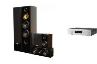 JBL MA710 WHT + TAGA HARMONY TAV-606v3 walnut