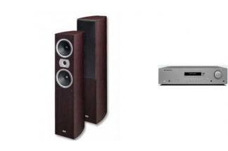 CAMBRIDGE AUDIO AXR100D + HECO PRIME 502 mocca