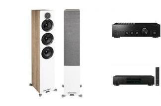 PIONEER A-10AE + PD-30AE + ELAC DEBUT REFERENCE F5 dąb