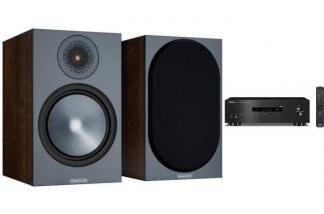 YAMAHA R-S202D + MONITOR AUDIO BRONZE 100 orzech