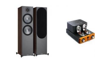 UNISON RESEARCH SIMPLY ITALY USB ch + MONITOR AUDIO BRONZE 500 walnut